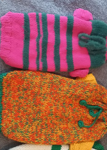 Nakışlı Bej Örgü Köpek Kıyafeti..TANE FIYATI - Görsel 15