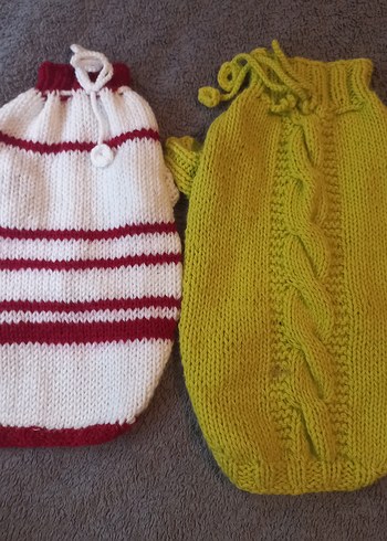 Nakışlı Bej Örgü Köpek Kıyafeti..TANE FIYATI - Görsel 7