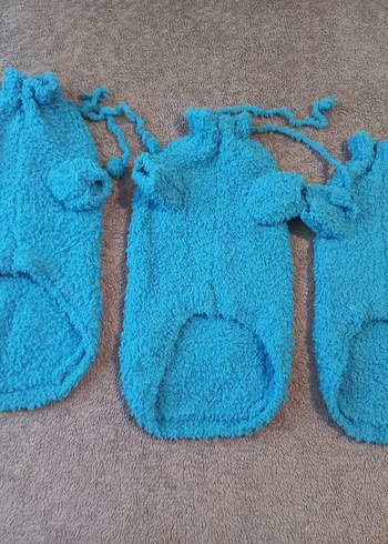 Nakışlı Örgü Mavi Köpek KıyafetiTANE FIYATI - Görsel 7