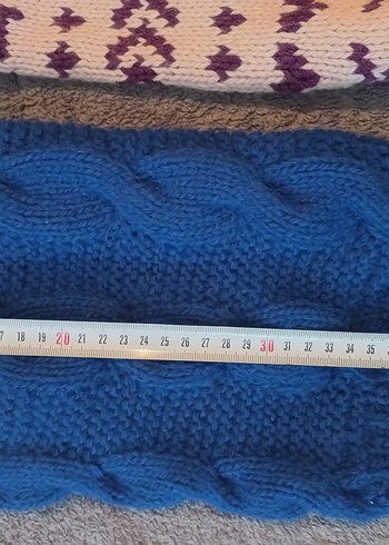 Örgü Bohem Tarzı Mavi Köpek Kazağı..TANE FIYATI - Görsel 3
