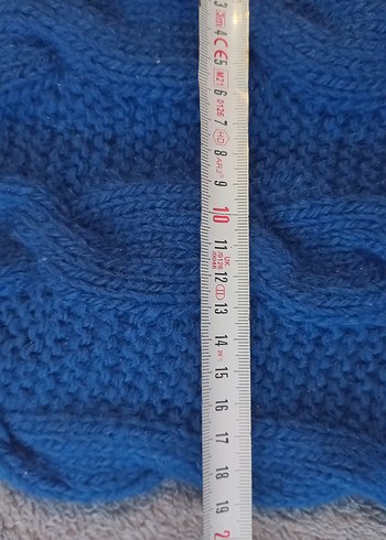 Örgü Bohem Tarzı Mavi Köpek Kazağı..TANE FIYATI - Görsel 5