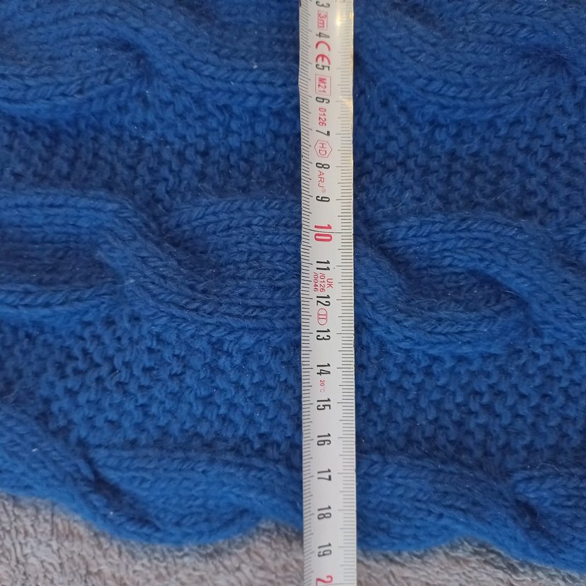 Örgü Bohem Tarzı Mavi Köpek Kazağı..TANE FIYATI - Görsel 5