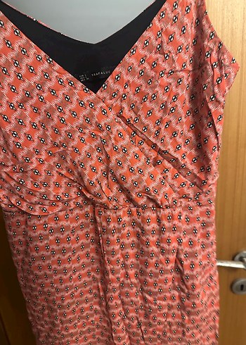 Kırmızı Drapeli Mini Tulum - Görsel 3