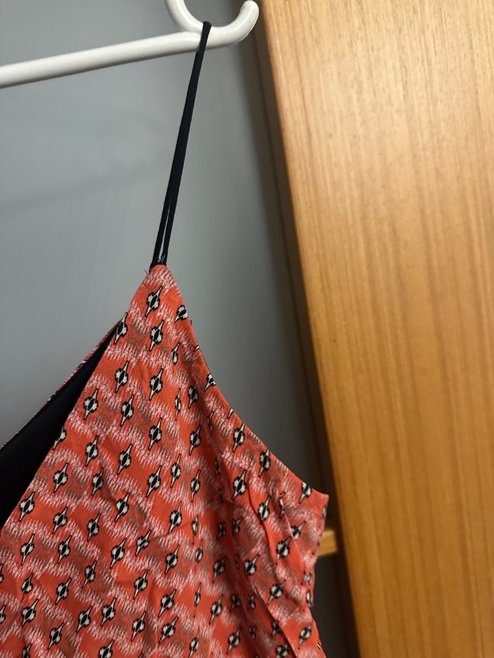 Kırmızı Drapeli Mini Tulum - Görsel 5