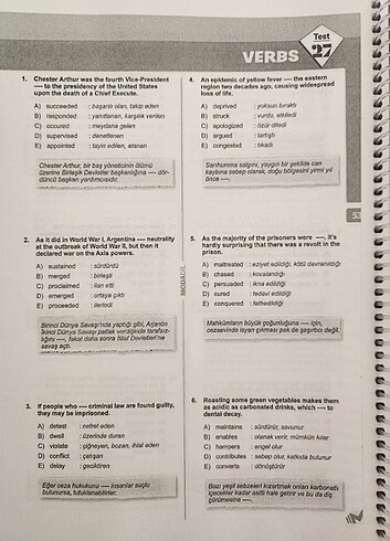  Modadil Vocabulary/Kelime Test