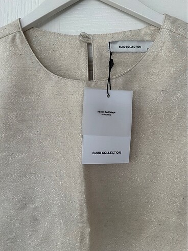 Suud Collection Suud simli crop bluz etek takım