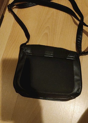 Tokalı Siyah Deri Kadın Çanta - Görsel 2