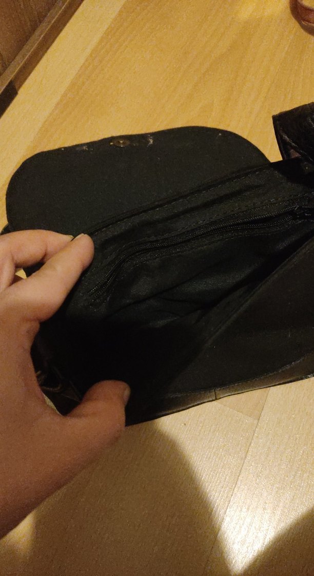 Tokalı Siyah Deri Kadın Çanta - Görsel 3