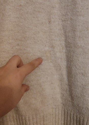 Bej Kadın Midi Boy Örme Kazak - Görsel 2