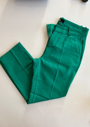 xs Beden Kadın Yeşil Kumaş Pantolon