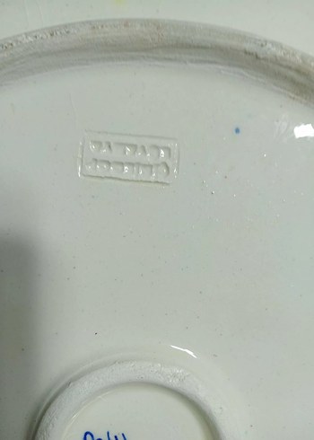 Çiçek Desenli Çok Renkli Tabak. KÜTAHYA - Görsel 4