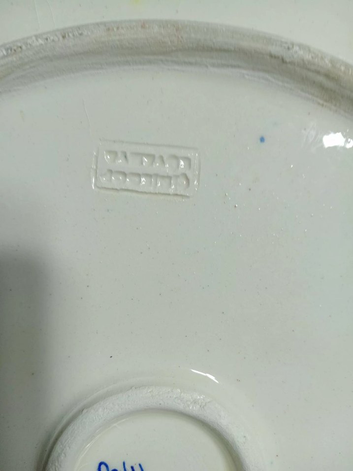 Çiçek Desenli Çok Renkli Tabak. KÜTAHYA - Görsel 4