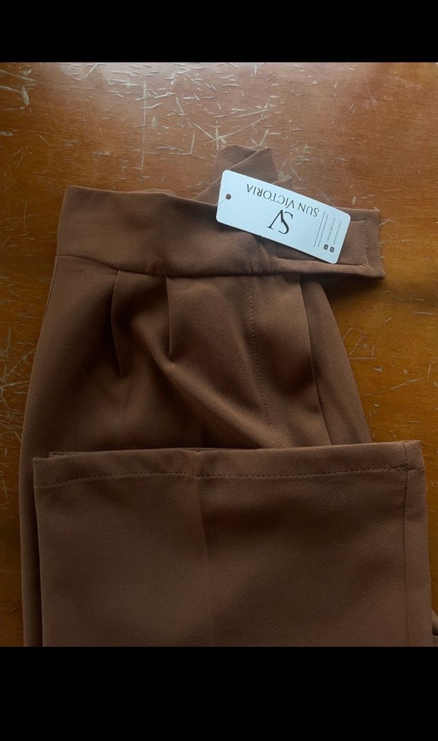 Kahverengi Kadın Kumaş Pantolon - Görsel 3