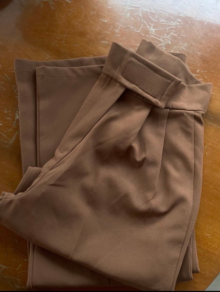 Kahverengi Kadın Kumaş Pantolon - Görsel 2