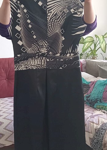 Uzun Desenli  Abiye Elbise - Görsel 2