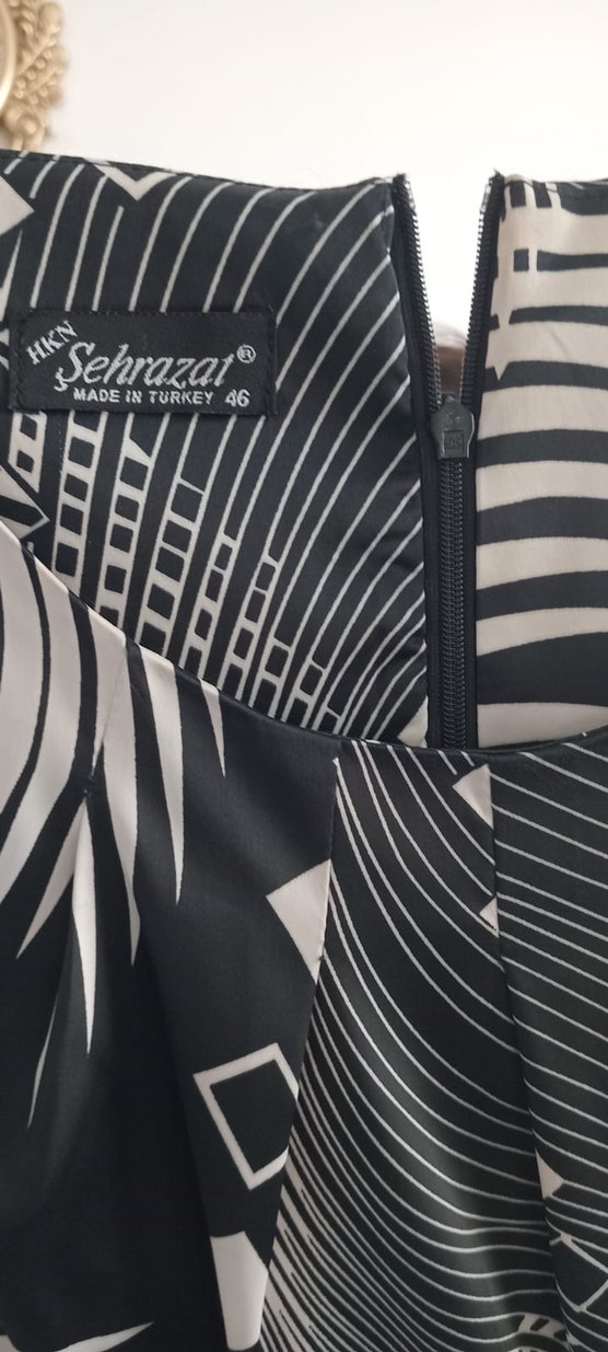 Uzun Desenli  Abiye Elbise - Görsel 4