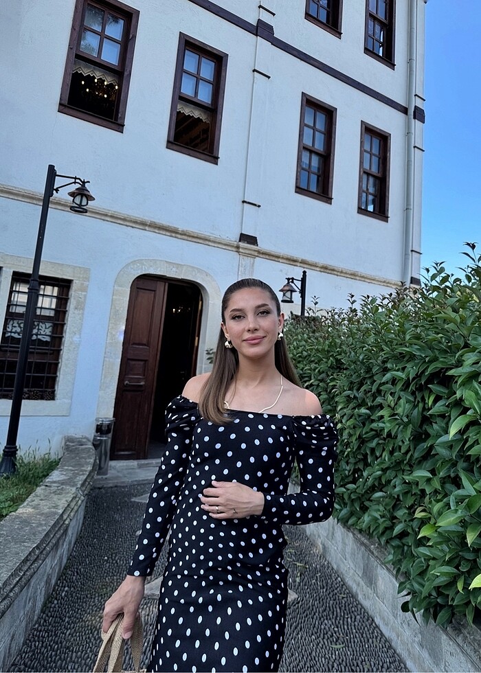 Puantiyeli elbise - Görsel 2