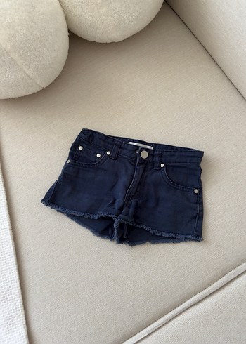 Nakışlı Çok Renkli Kız Kot Şortları - Görsel 5