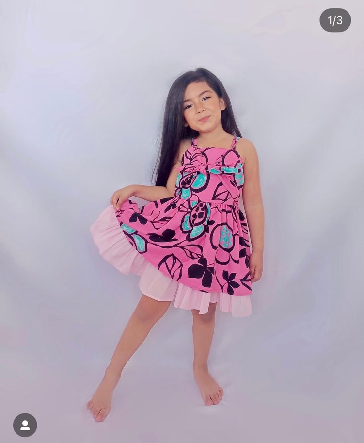 Pembe Renkli Kız Çocuk Askılı Elbise - Görsel 5