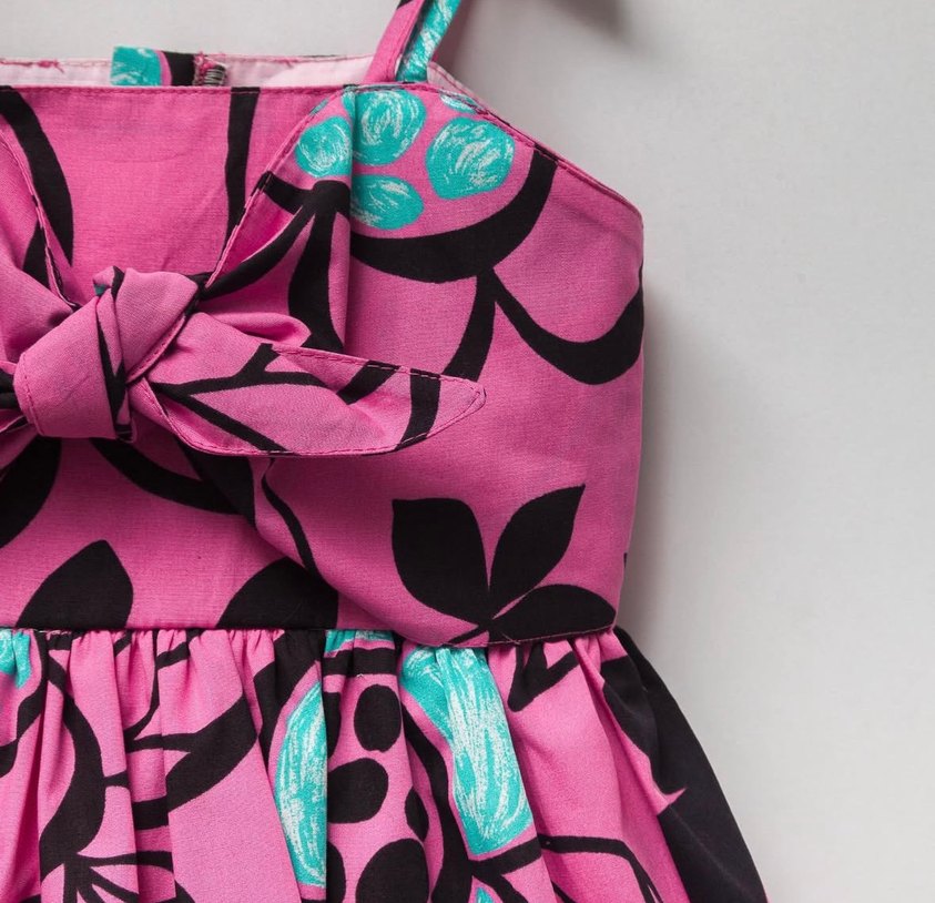 Pembe Renkli Kız Çocuk Askılı Elbise - Görsel 3