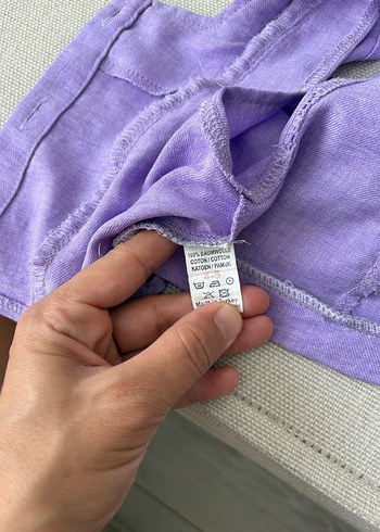 Mor Bebek Kız Kemerli Askılı Takım - Görsel 5