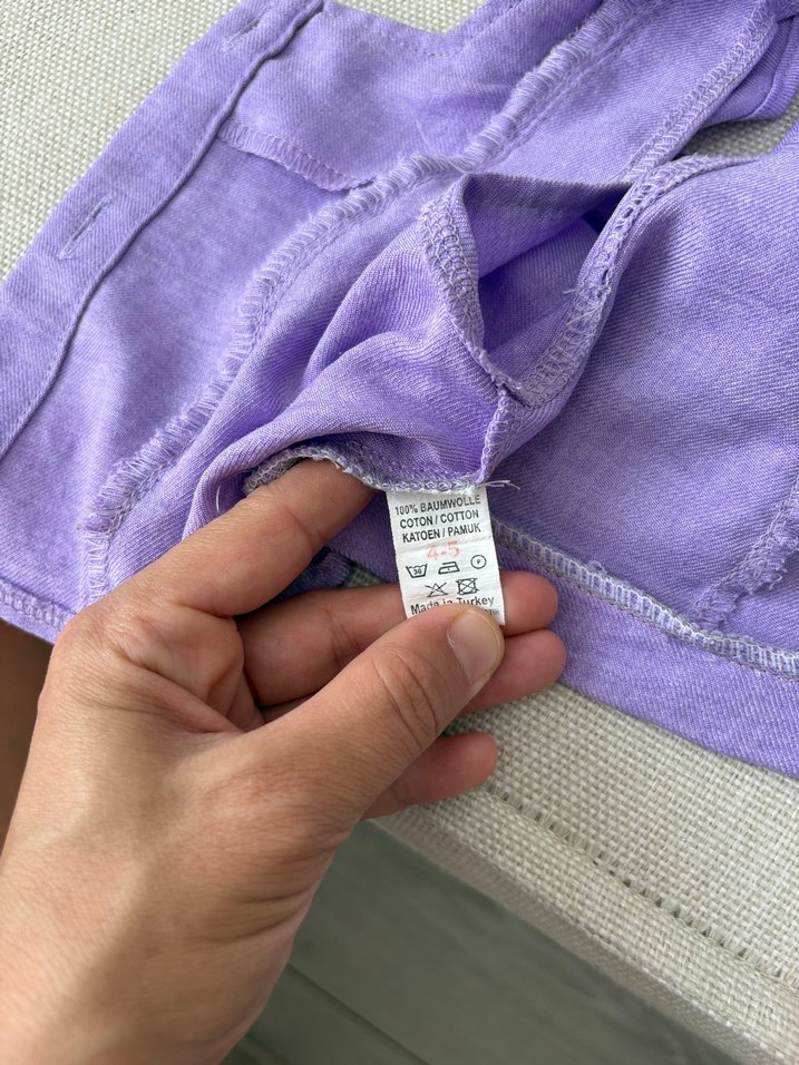 Mor Bebek Kız Kemerli Askılı Takım - Görsel 5