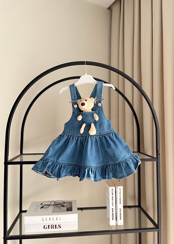 Kız Çocuk Fırfırlı Denim Elbise - Görsel 7