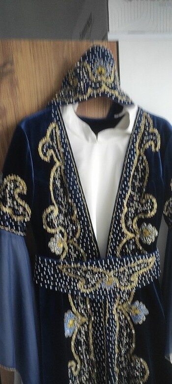 diğer Beden lacivert Renk Bindallı kaftan