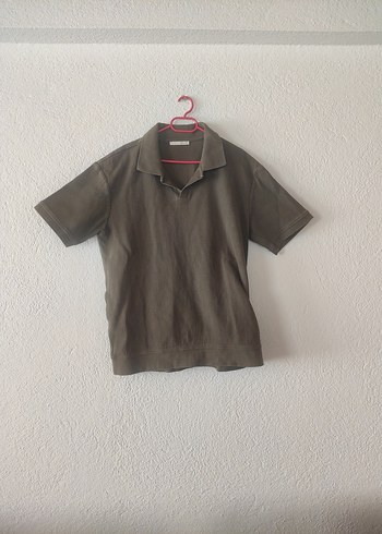 ZARA Haki Erkek Polo Yaka Tişört - Görsel 3