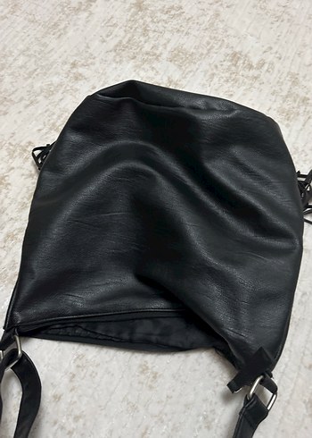 Püsküllü Siyah çanta - Görsel 6