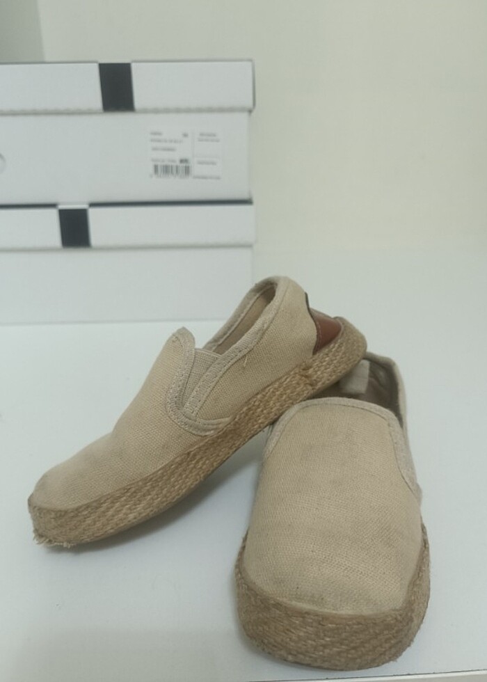 Erkek çocuk şık keten ayakkabı - Görsel 2