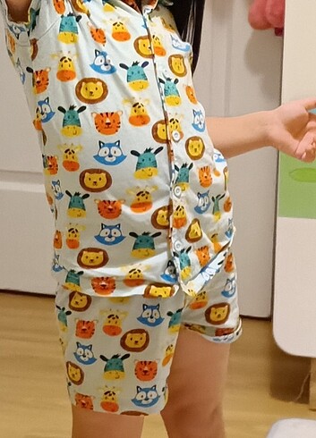 Unisex çocuk pijama takımı