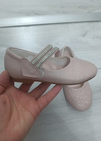 Kız Çocuk Pembe Tokalı Bale Ayakkabısı - Görsel 2