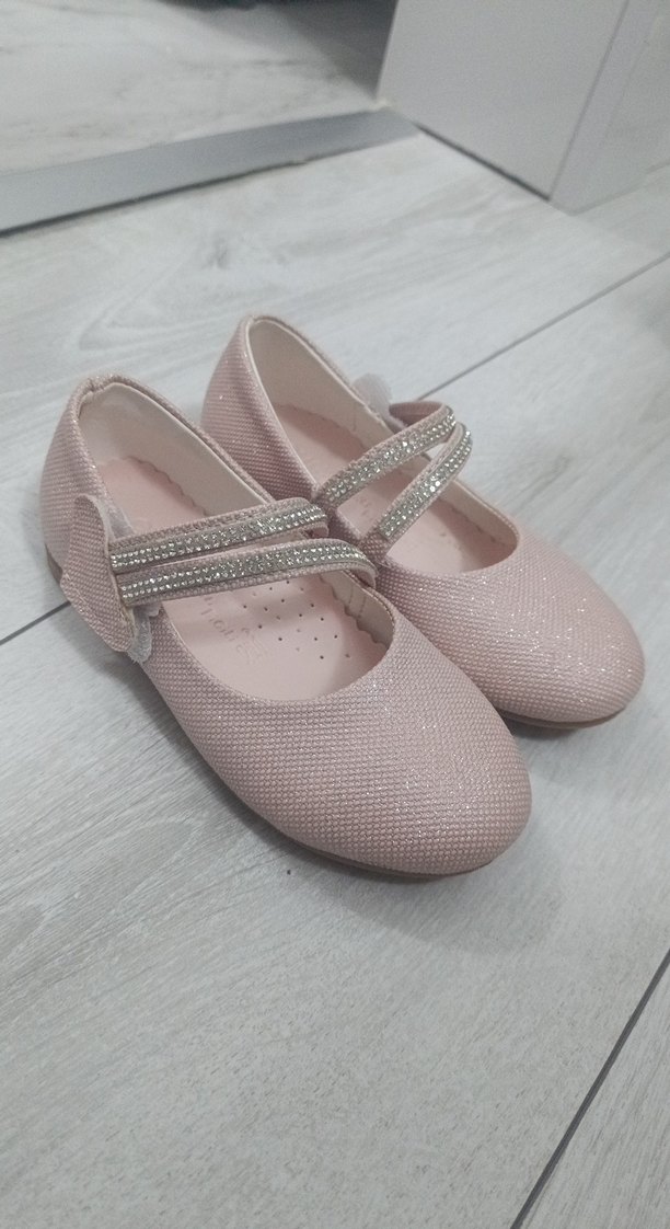 Kız Çocuk Pembe Tokalı Bale Ayakkabısı - Görsel 3