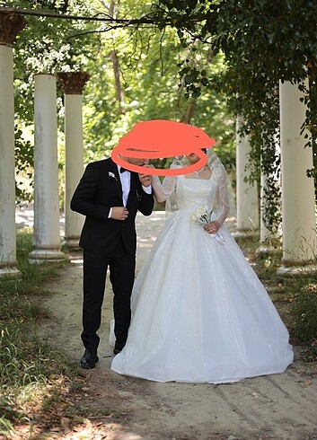 l Beden beyaz Renk Gelinlik 