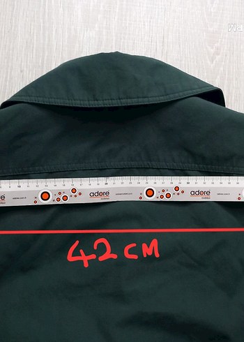 Düğmeli Koyu Yeşil Ceket/Mont - Görsel 6