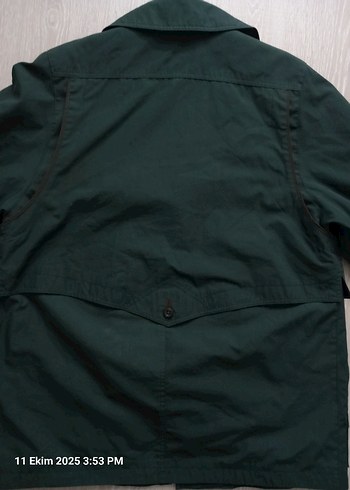 Düğmeli Koyu Yeşil Ceket/Mont - Görsel 3
