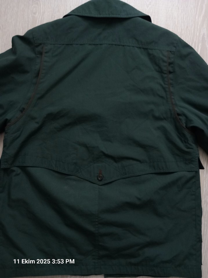 Düğmeli Koyu Yeşil Ceket/Mont - Görsel 3