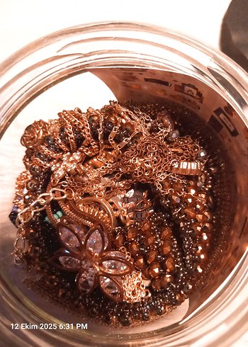 Dolu Dolu Gold Takı Kavanozu 30 Parça - Görsel 2