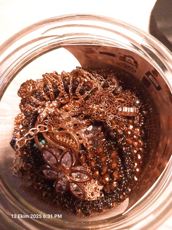 Dolu Dolu Gold Takı Kavanozu 30 Parça - Görsel 2