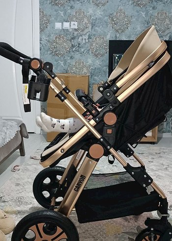 0 - 13 kg Beden camel Renk Bej Bebek Arabası ve Taşıma Koltuğu Seti
