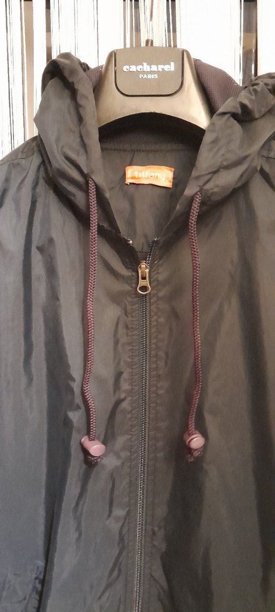 Erkek Lacivert Kapüşonlu Fermuarlı  su gecirmez Yağmurluk - Görsel 3