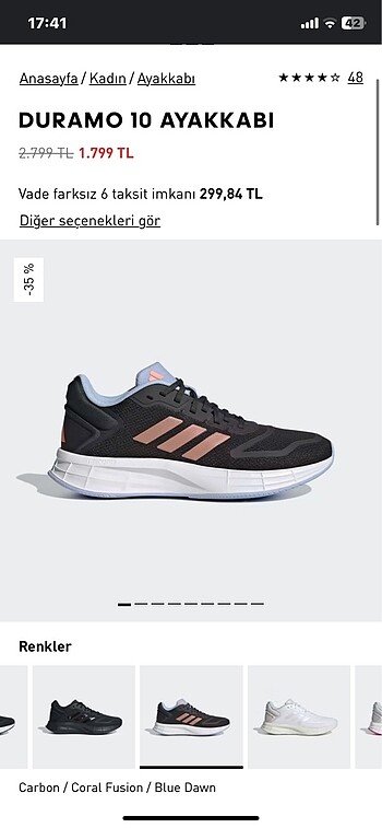 Adidas Duramo 10 Kadın Spor Ayakkabı