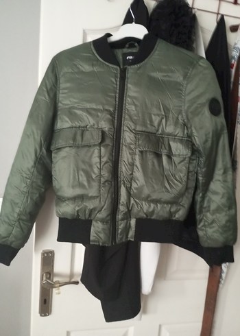 Kadın Haki Mini Street Wear Mont boyu 65 koı boy 63