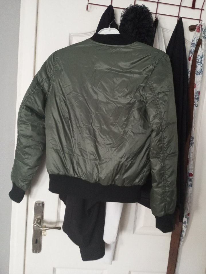 Kadın Haki Mini Street Wear Mont boyu 65 koı boy 63 - Görsel 2