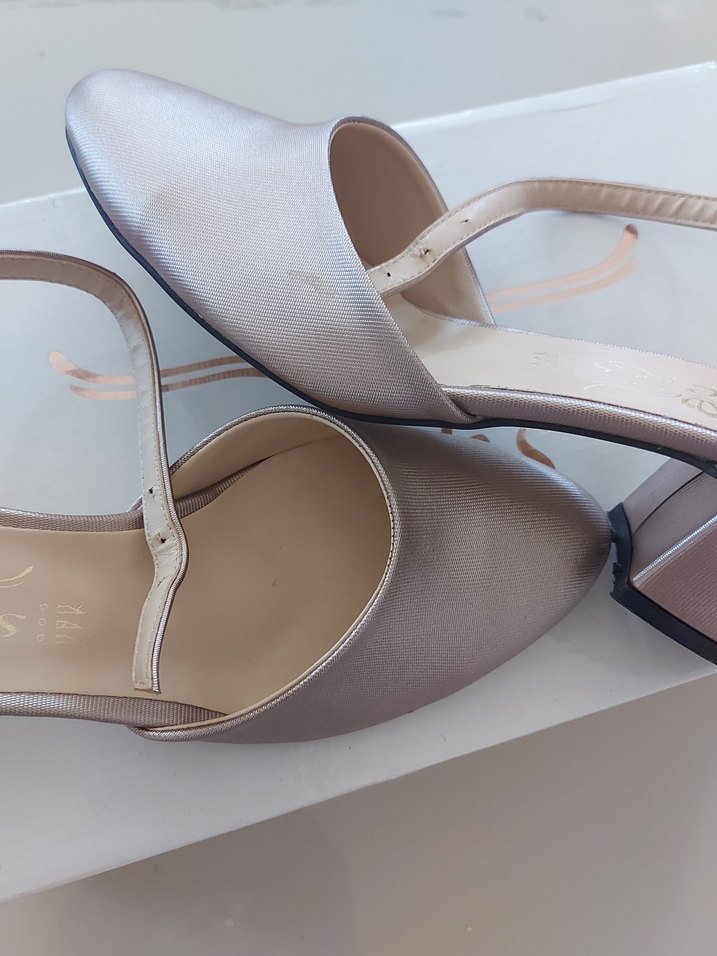 Kadın Topuklu rose pudra Kemerli Ayakkabı yeni kutusunda - Görsel 4