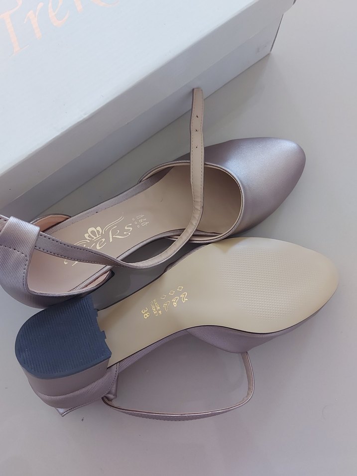 Kadın Topuklu rose pudra Kemerli Ayakkabı yeni kutusunda - Görsel 2