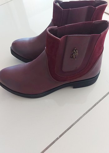 Bordo Süet Tokalı Kadın Günlük Bot - Görsel 2