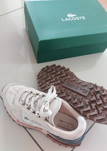 orjinal bej rengi  Lacoste kadin  Günlük Spor Ayakkabı - Görsel 2