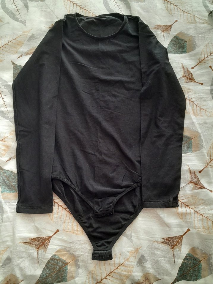 Siyah Balıkçı Yaka Çitçitlı Body - Görsel 3